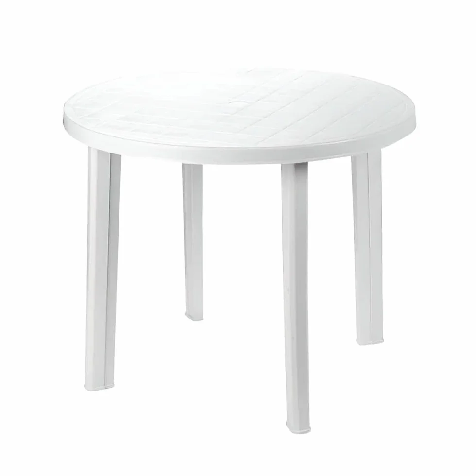 IPAE - SATURNIA Mesa Resina Blanca Diametro 90 cm.