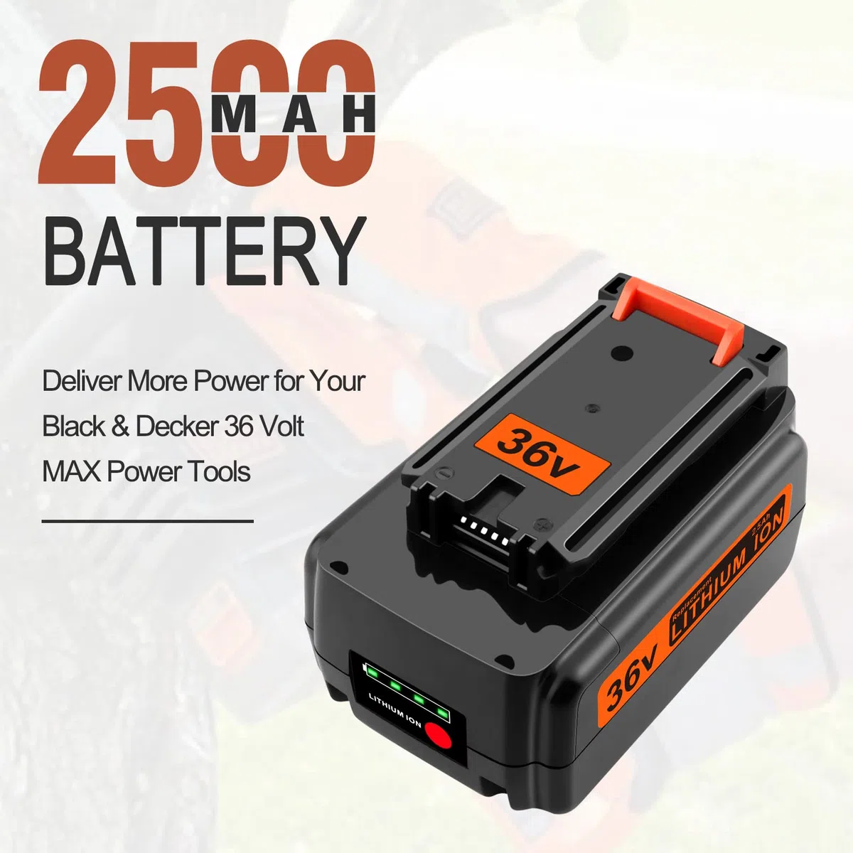BL20362 BL2536 Batería de Repuesto para 36V BL20362 BL20362-XJ BL2536 BL2536-XJ LBXR2036 LBX2040 LBX36 LBXR36 LBXR2036 (Ion de Litio 36 V 2,5Ah)