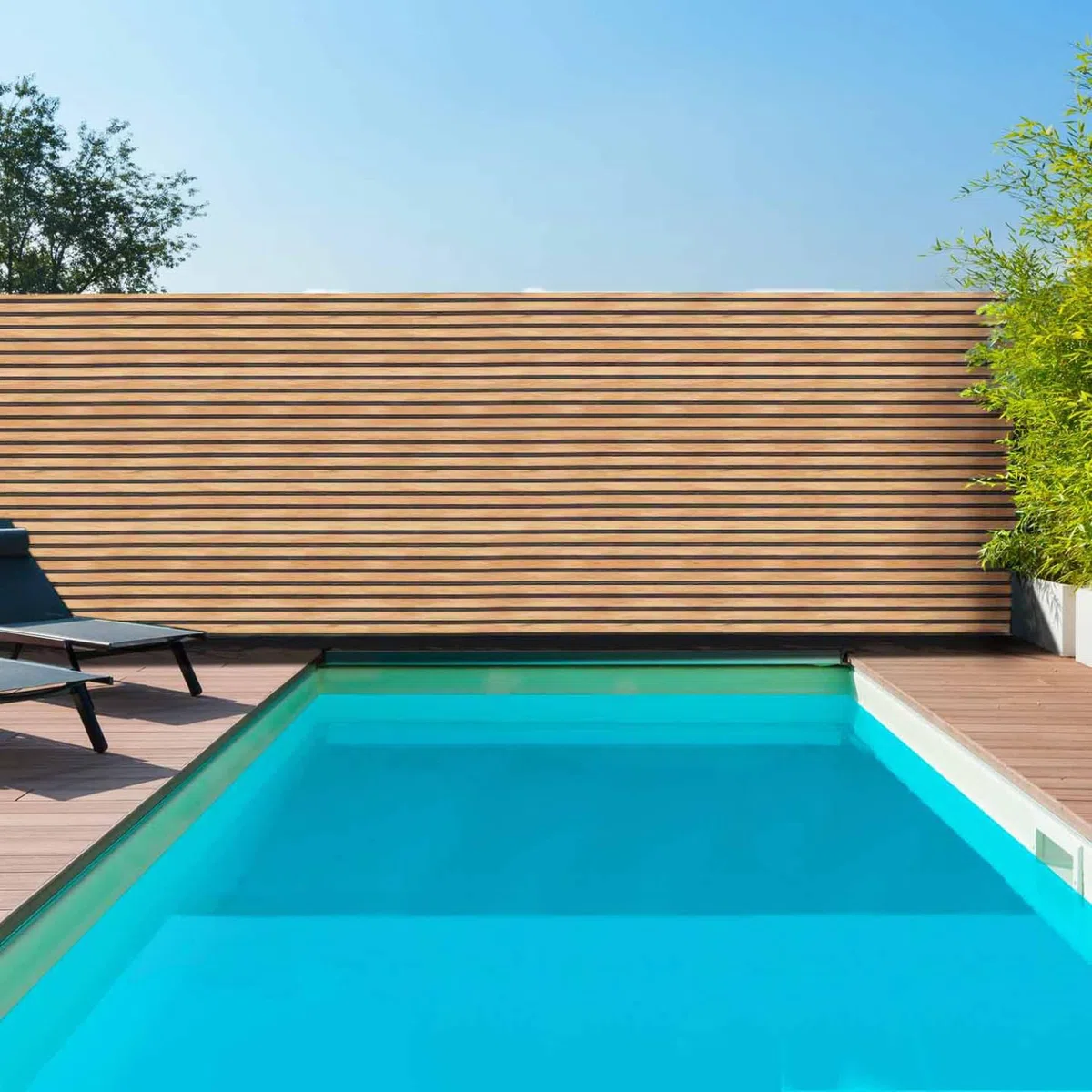 IDMarket – Brisa Vista Oculta 1,5 x 10 M Efecto Claustra de Madera 160 GR/m²