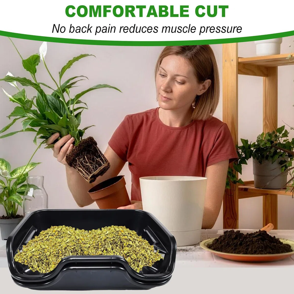 Juego de bandeja de corte premium con colador de polen de 150 micras, bandeja ergonómica y bandeja de recorte, incluye 2 tijeras, lupa y cepillo, bandeja para recortar polen y hierbas, cuenco de