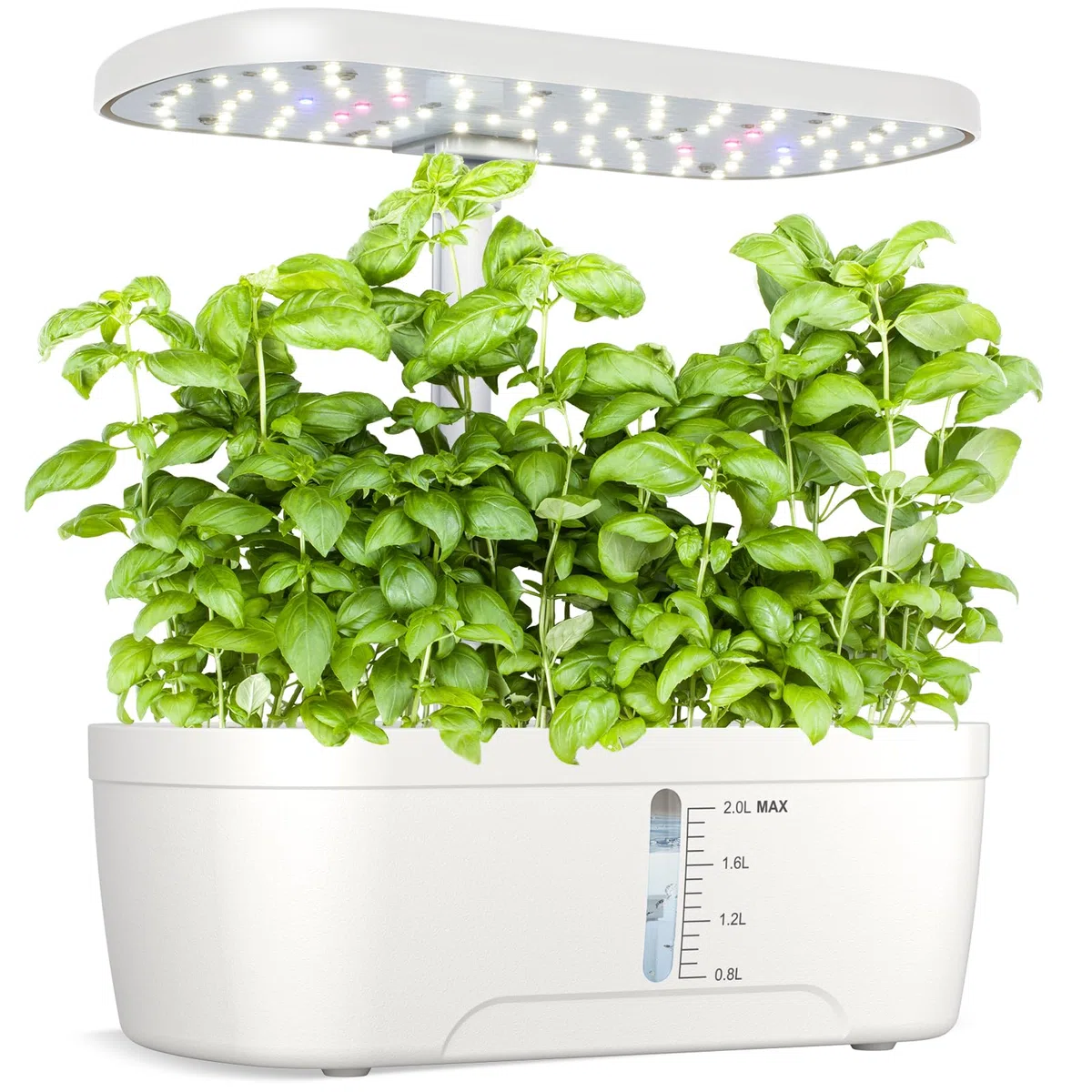 Sistema de Cultivo Hidropónico Kit de Cultivo Interior con Iluminación LED Automática, Huerto Interior con Temporizador Automático, Altura Ajustable (6 Vainas)