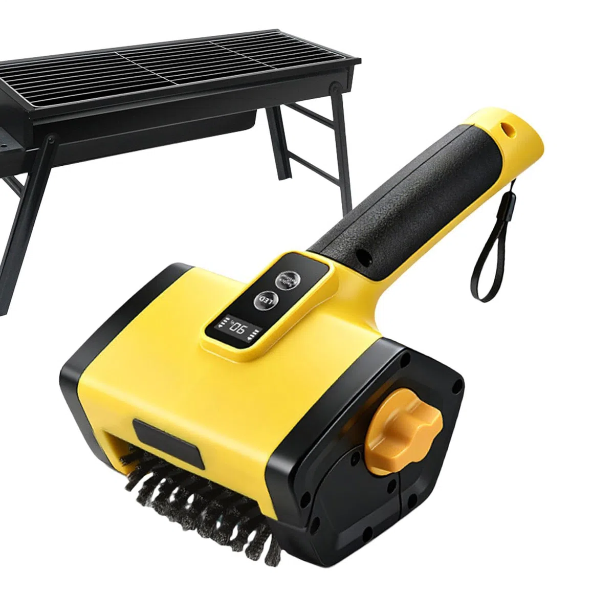 Cepillo de Limpieza para Parrilla Eléctrica - 25 W USB Recargable 3000 mAh | Fregadora BBQ 2 Velocidades 500/800 RPM Iluminación LED | Limpiador De Barbacoa Horno Cocina Patio Camping Patio Interior U