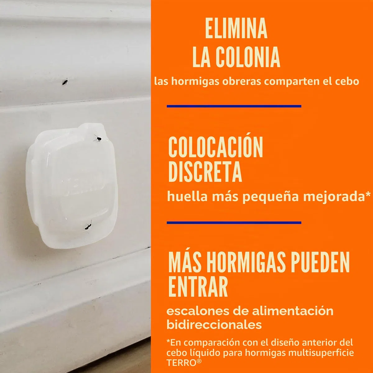 TERRO Cebos líquidos para Hormigas para Interiores con Tiras Adhesivas para Cebo Discreto, Trampa para Hormigas Terro y estación de Cebo, Paquete de 4 Unidades, T334B
