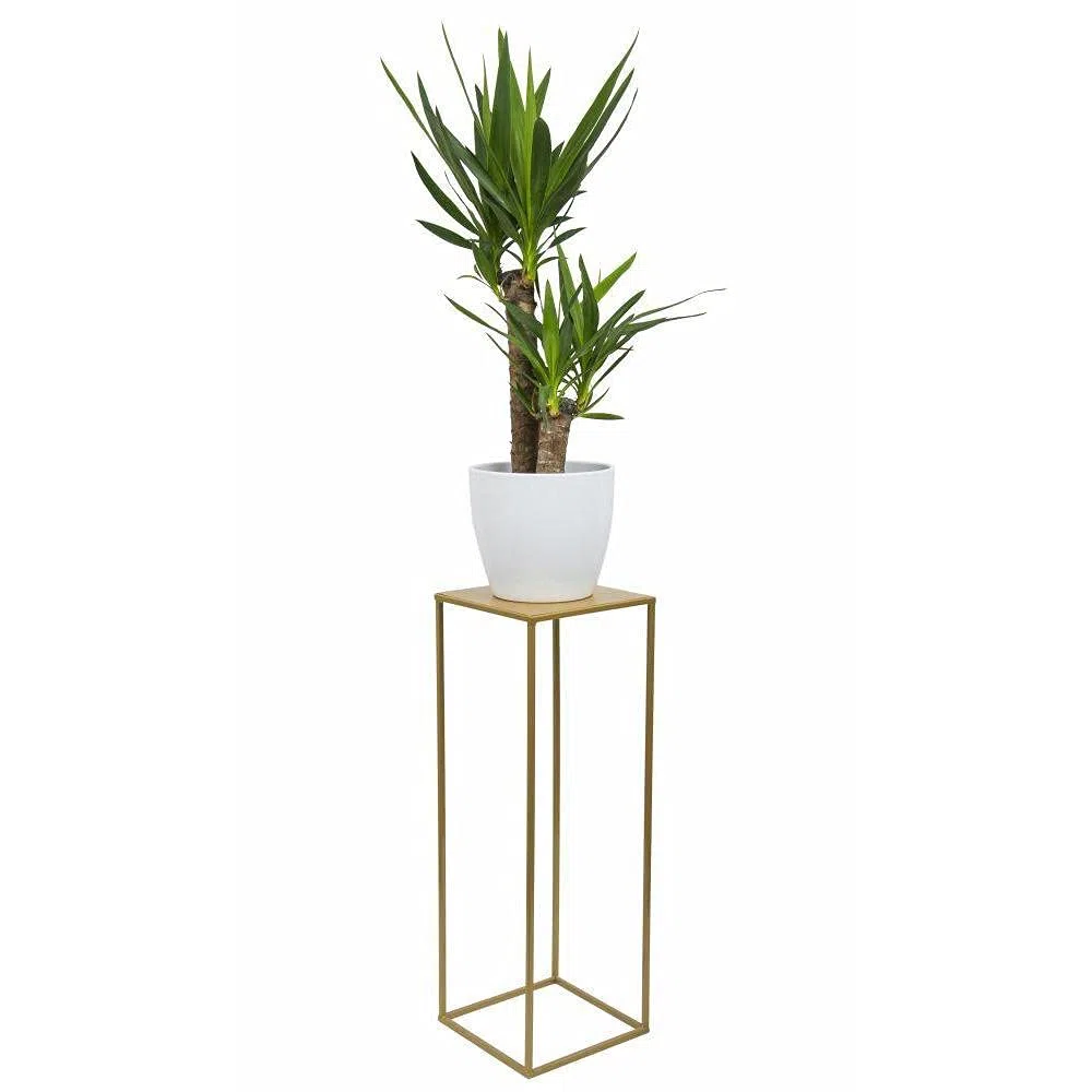 Loft - Soporte para flores moderno de metal (70 cm), color dorado
