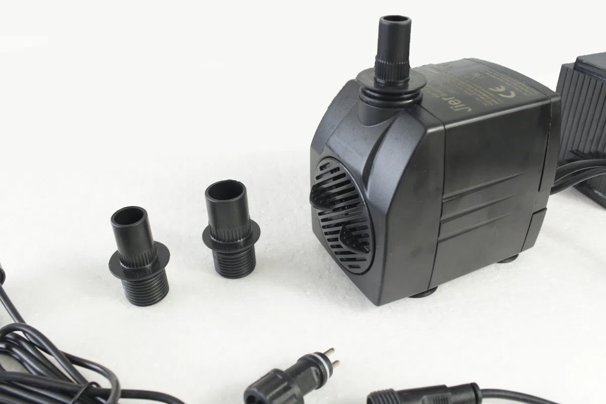 Arnusa Bomba de fuente con 3 luces LED, sumergible, para estanque, fuente (1500 L/H, blanco cálido)