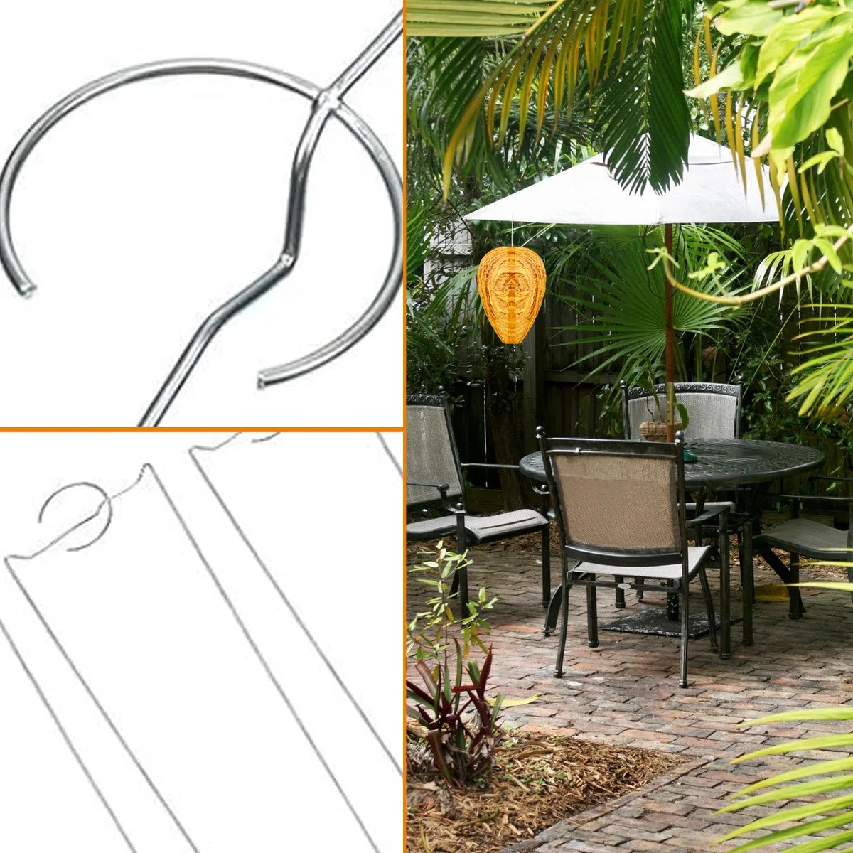 6 nidos de avispas falsos, nido de avispas falsas, cebo para nido de avispas, nido de avispas resistente a la intemperie, nido de avispas artificiales con ganchos para casa, jardín y exteriores