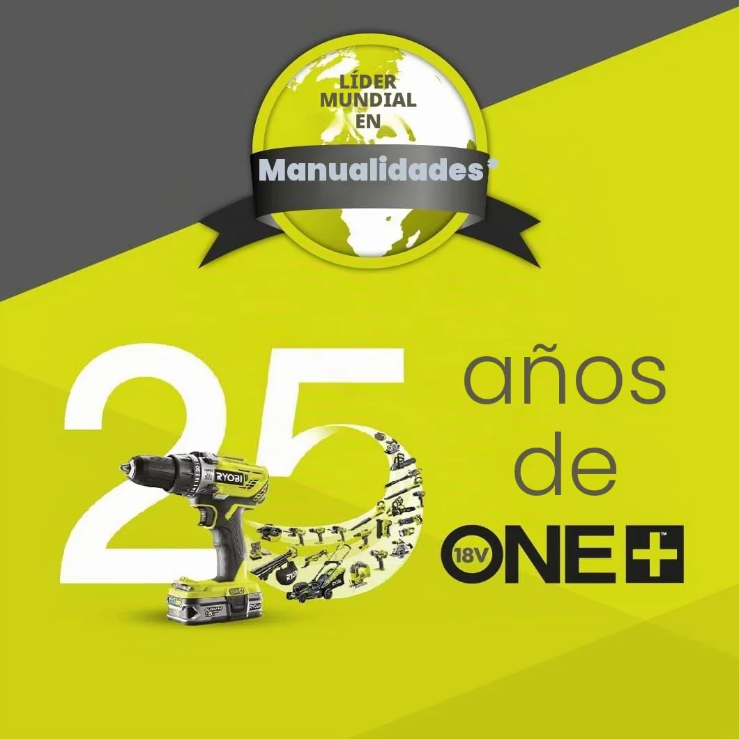 Ryobi - Esparcidor de Mano a Batería 18V One+ - Velocidad y Anchura de Esparcimiento Ajustables - Capacidad de la Cubeta 4L / 5kg - Mango con Interruptor - sin Batería ni Cargador - OSS1800