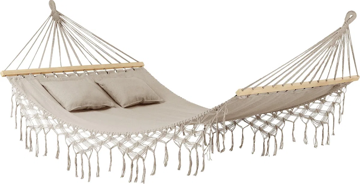 Hamaca - 200x150 cm, hasta 220 kg - Hamaca Boho para Exterior, jardín y balcón