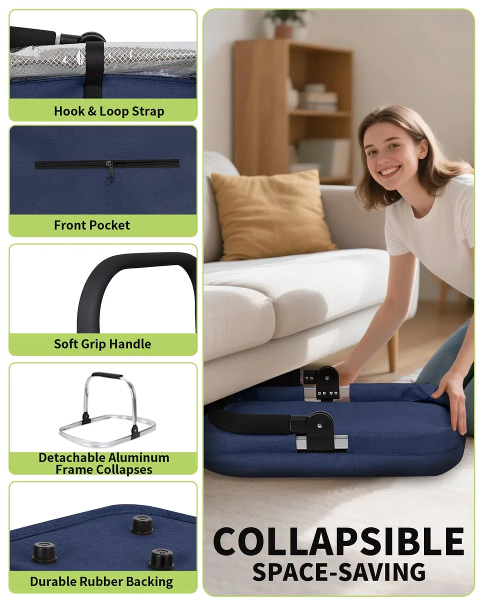 35L Bolsa Refrigeradora Aislada, Cesta de Picnic con Aislamiento, Portátil Cesta Plegable Impermeable, 600D Tela Oxford Bolsa de Compra Grande de Compra para Viajes, Picnics, Compras, Regalos - Azul