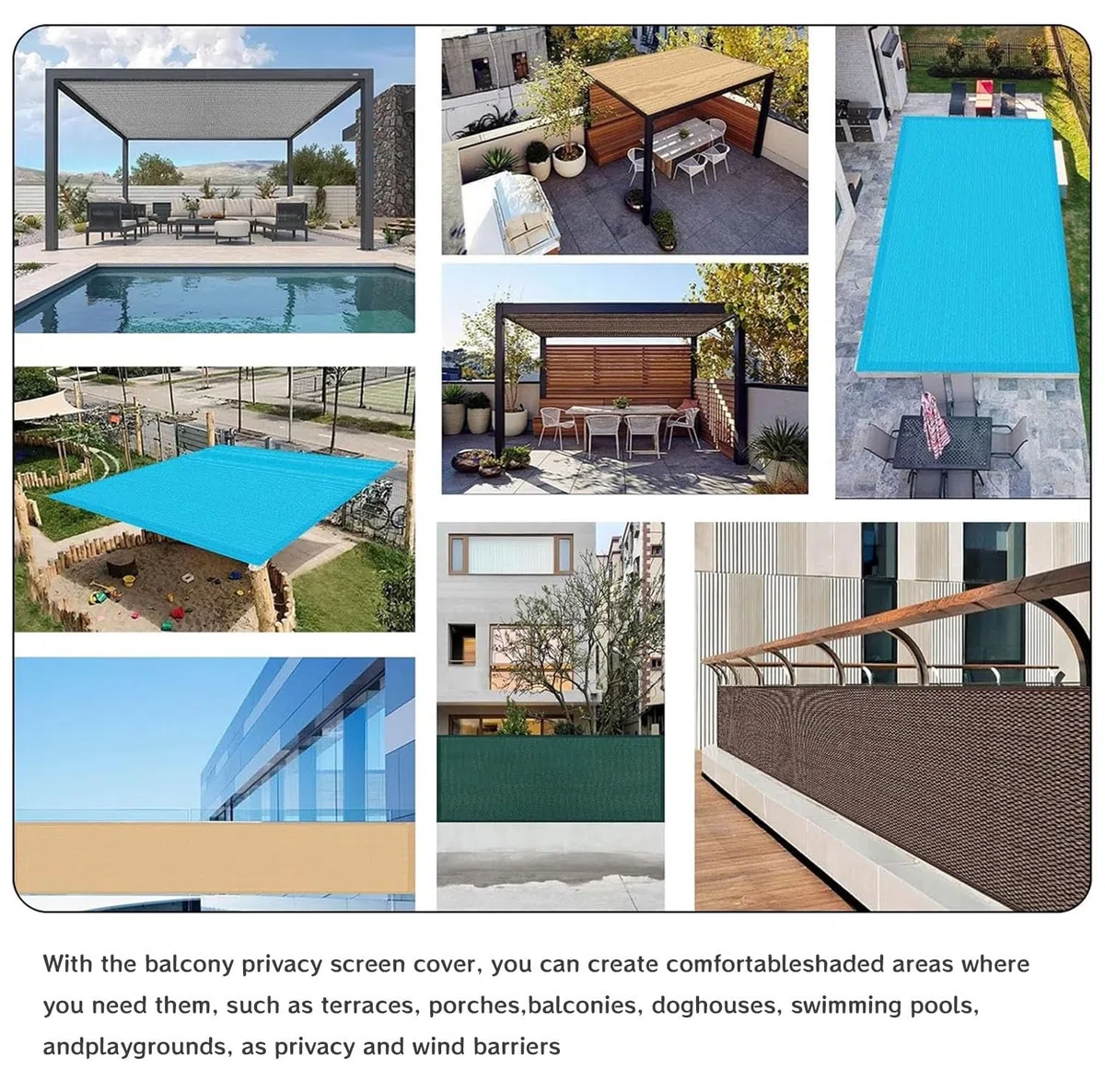 Malla de Ocultacion Jardin 650 x 30 cm Protección UV,Resistente Al Viento, Transpirable Valla Protectora Balcón, para Terraza Patio Porche, Gris Claro