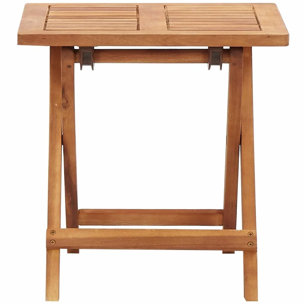 vidaXL Mesa Plegable de Centro de Jardín Rectangular Mueble para Exterior Patio Terraza Mesa de Café Merienda Color Natural Madera Maciza Acacia