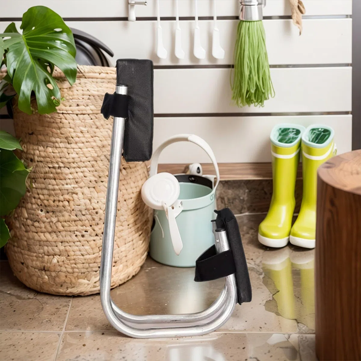 Taburete de rodilla para jardinería, asiento de jardín y sentadillas, reclinable portátil ajustable, banco de jardín, banco portátil, para jardinería, cojín suave para rodillas de jardín, para