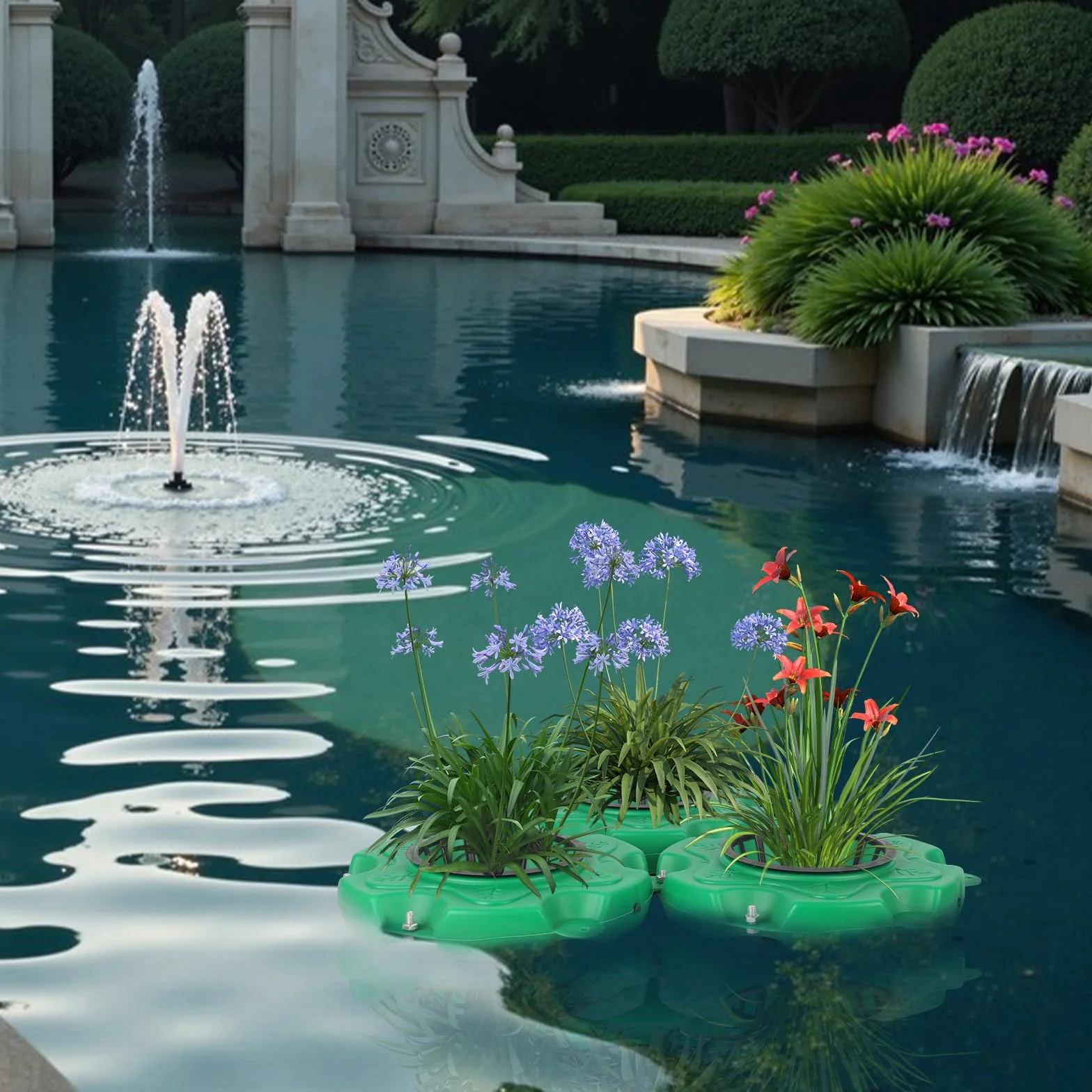 Isla flotante para estanque, maceta flotante para estanque de jardín, isla de natación, plantas de estanque, cesta de plantas, isla de estanque, isla de plantas, isla para juegos de agua, decoración