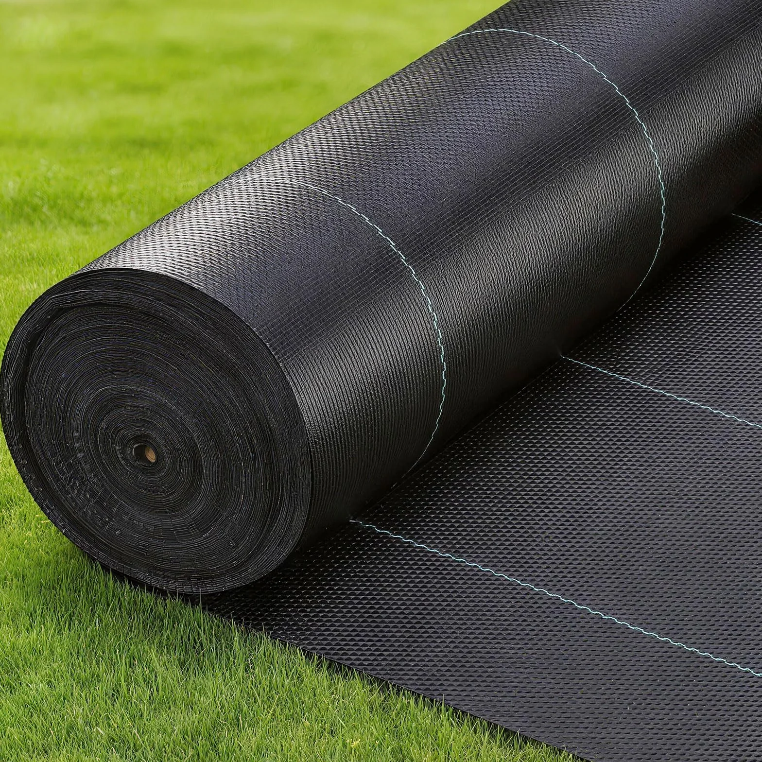 Malla Antihierbas 1 x 50M, T100g/m² – Tela antihierbas para jardín, protección para césped Artificial, Lona antimalezas, Malla contra Malas Hierbas, Anti-UV Tela de paisajismo y Drenaje