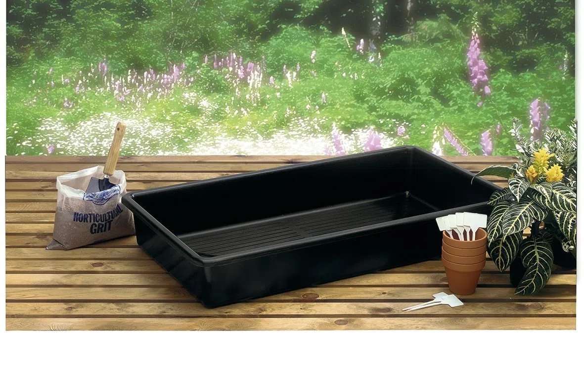 Tierra Garden GP100B Chief Tan Garden Tray, Black