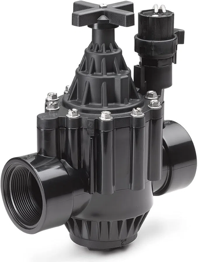 Suinga Electroválvula de riego 1 1/2" 24V 150PG con Regulador de caudal | Válvula de Jardin compatible con Programadores de Riego eléctricos