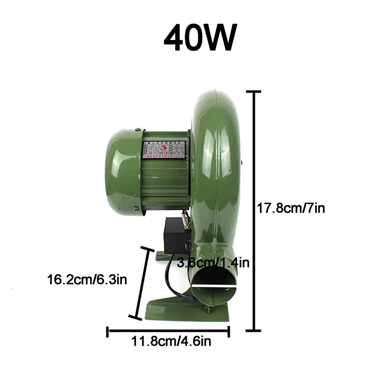 Soplador de doble propósito - Exquisita bomba de aire centrífuga de ventilador de velocidad variable de 12 V | Soplador eléctrico de doble uso AC y DC, pequeño soplador de forja de herrero