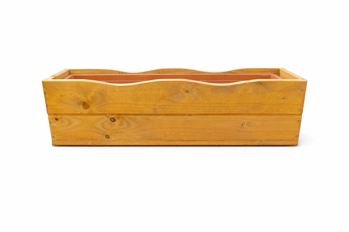 FKL DESIGN Home Deco Macetero de Madera de Roble D8 (64 cm)