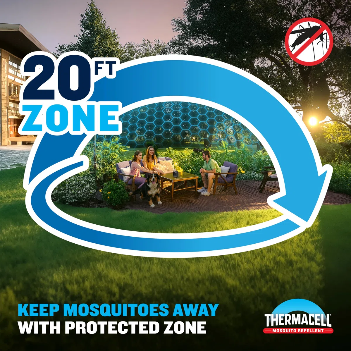 Thermacell E65XA - Repelente de Mosquitos Recargable con estación de Acoplamiento