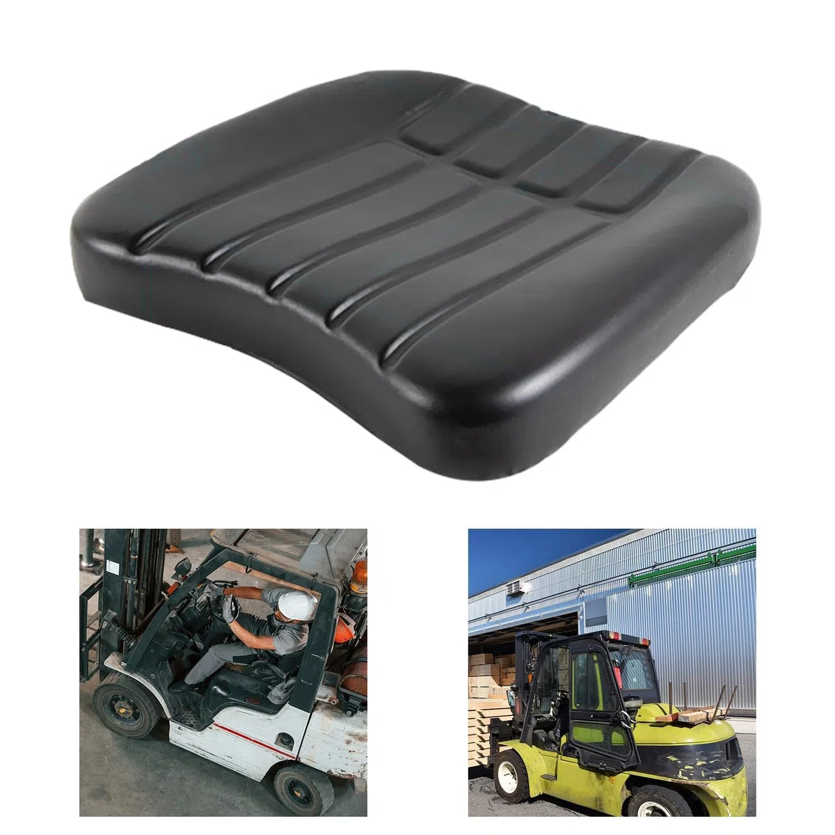 Fenteer Cojín Universal para Asiento de Elevadora Asiento para Vehículo de Ingeniería Asiento de Alta Resiliencia para Tractores Cortacésped Equipo, 40cmx35cm