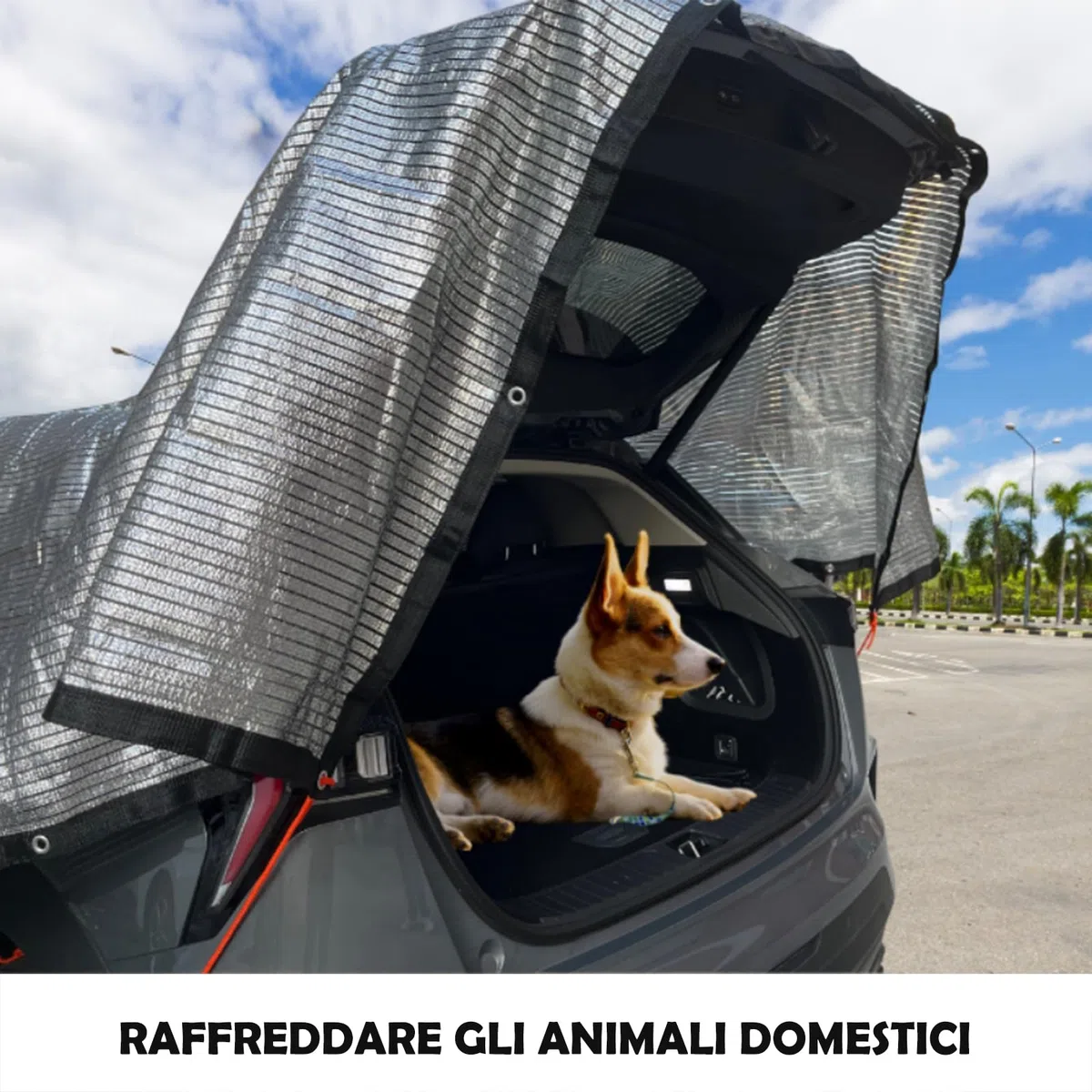 BeGrit Red de Sombra de Aluminio 75% Tela Aluminio para Sombra Coche Malla Sombra con Ojales Tela Cobertura Reflectante Aluminio Tela Reflejante Sol para Perros Jardín Patio balcón Campame 2x2m
