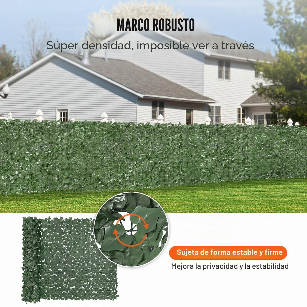 VEVOR Valla de Privacidad de Hiedra, 1500 x 2490 mm, Pantalla de Pared Verde Artificial, Valla de Hiedra Verde con Junta Reforzada, Setos Sintéticos Decoración de Hojas de Vid para Jardín Exterior