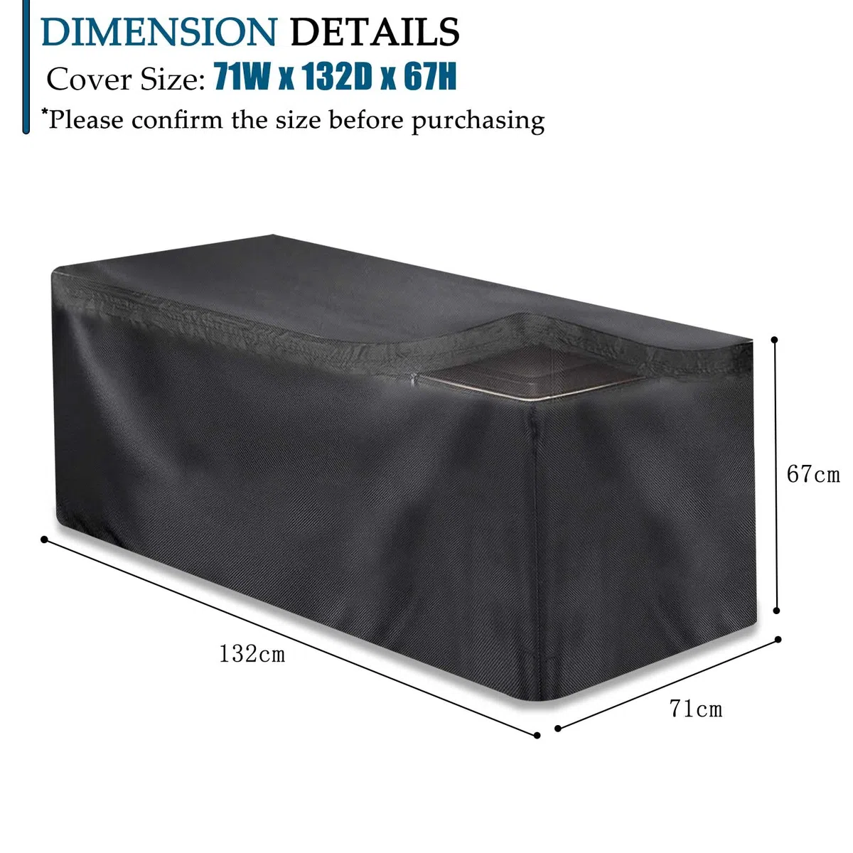 Schleuder Cubierta de Casillero, Cubierta de Protección de Casillero de Tela Oxford 420d, Cubierta Impermeable, A Prueba de Invierno, Resistente A Los Rayos UV, Lona De Casillero (132X71X67cm)
