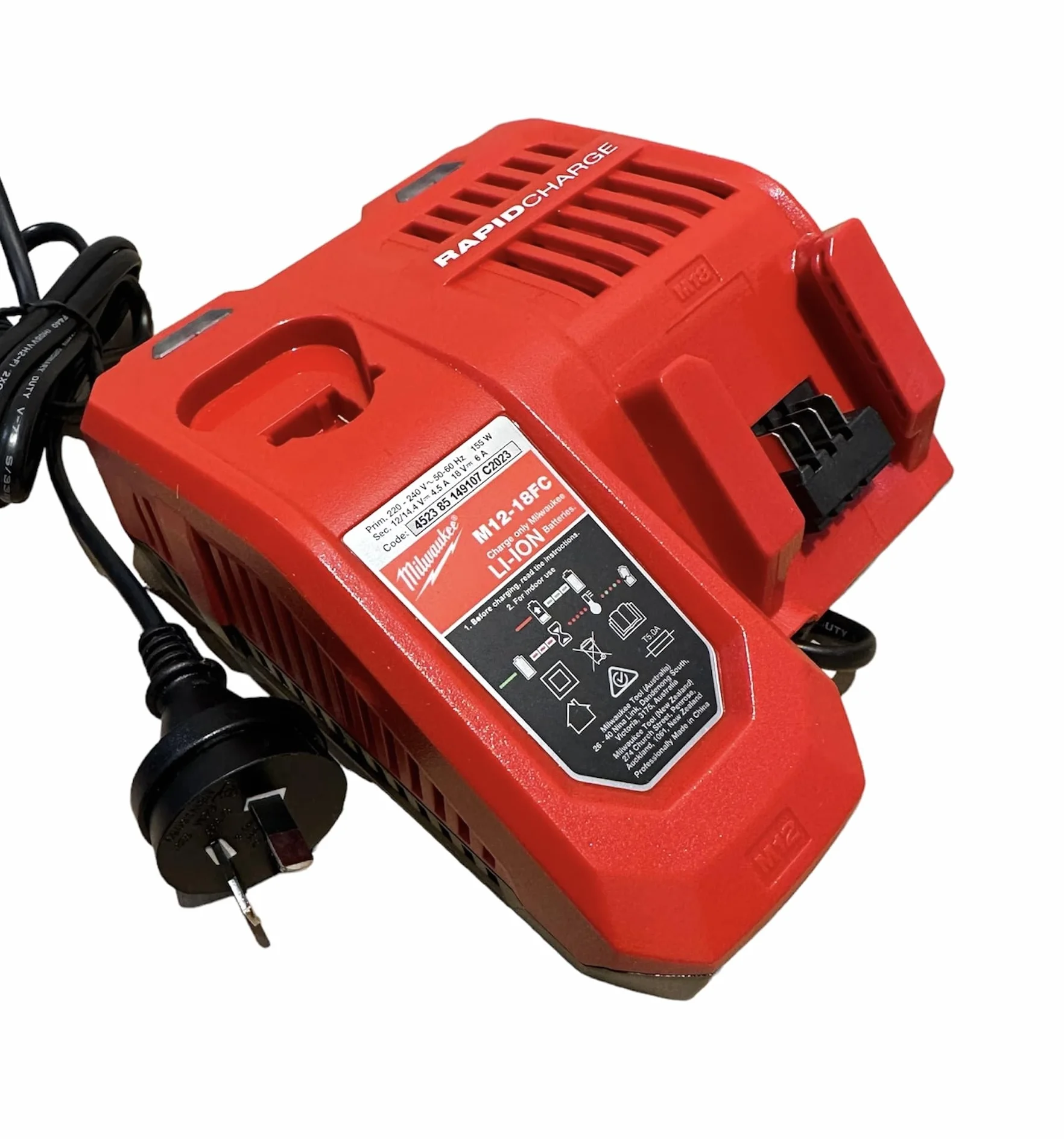 Cargador rápido sistema M12, M14 y M18 Li-Ion
