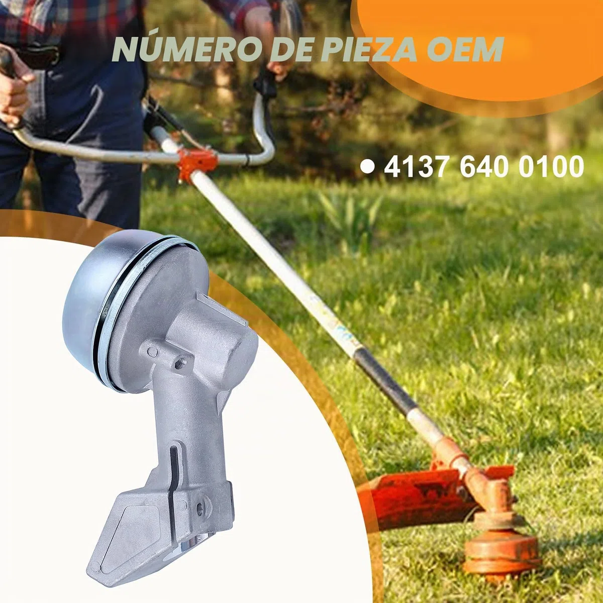 Engranaje Caja Cabeza Casas para STIHL FS120 FS130 FS200 FS250 FS100 FR130 FR220 FR350 FR450 FR480 FT100 Desbrozadora, Reemplaza OEM 4137 640 0100