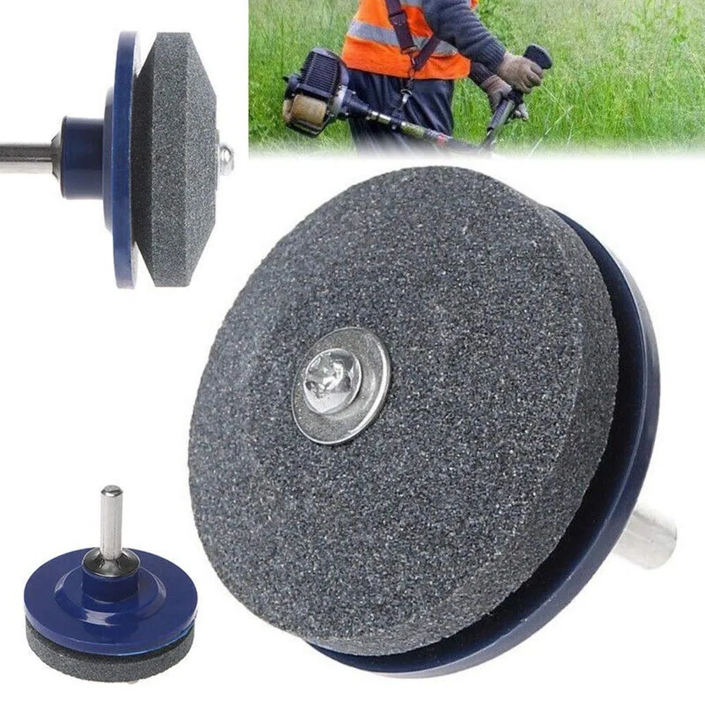 SEAFRONT Afilador de Cortacésped, Accesorio para Taladro, Paletas de Corindón Marrón de Primera Calidad/amoladora de Ala para Taladro Eléctrico, Afilador de Cuchillas Eficiente de 2,17 Pulgadas para