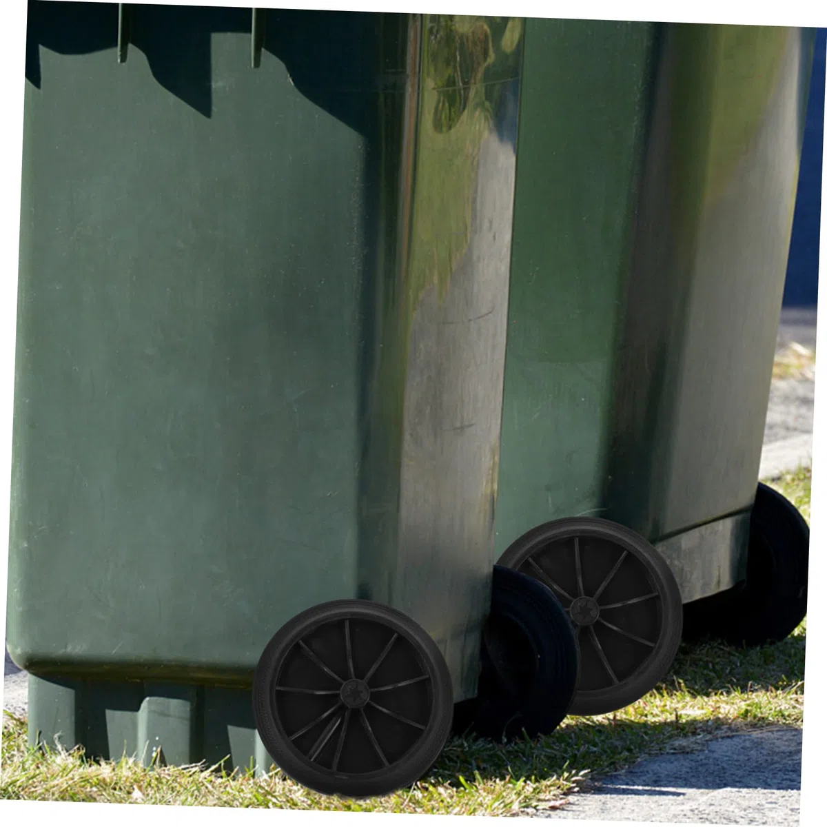 Cabilock 2 Piezas De Repuestos Para Botes De Basura Ruedas De Plástico Caja De Almacenamiento De Plástico Para Exteriores Ruedas De Servicio Pesado Carretilla Ruedas De Plástico Para