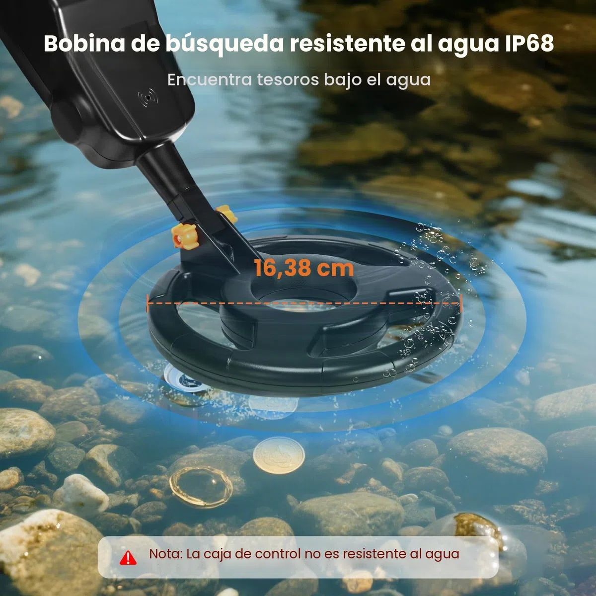 Detector de Metales Niños, Detector de Alta Precisión Metales con Pantalla LCD, Detector de Metales Muy Sensible con Bobina de Investigación Impermeable para Niños Exploración