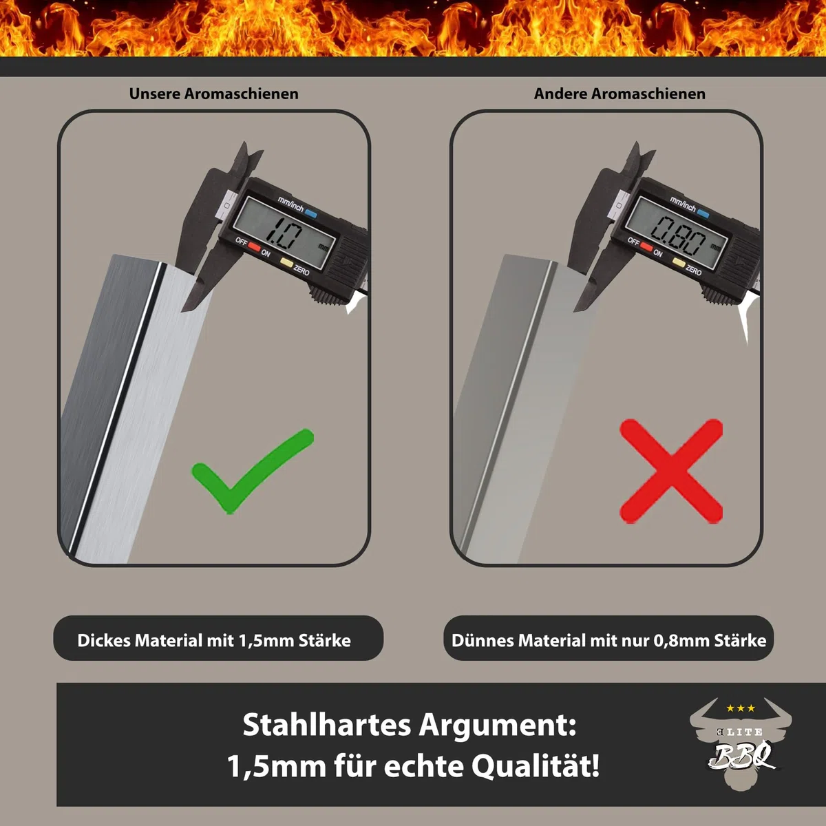 ELITE BBQ Flavorizer Bars para Weber Spirit 210, barras aromáticas para Weber Spirit 210 220 a partir de 2013, chapa de llama, distribuidor de llama, Weber Spirit Barbacoa de gas Spirit 210 Repuestos