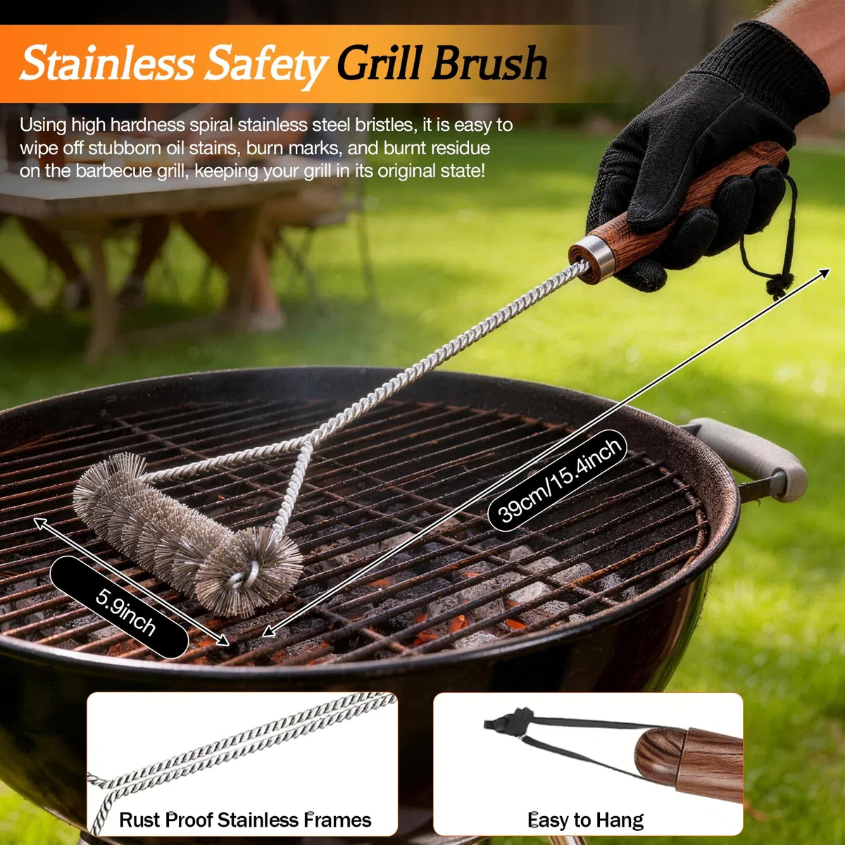 31PCS Kit Barbacoa Utensilios de Acero Inoxidable Profesionales,Accesorios Barbacoa con Bolsa Portatil,Regalos para Hombres,Set Barbacoa para Camping Picnic Exterior