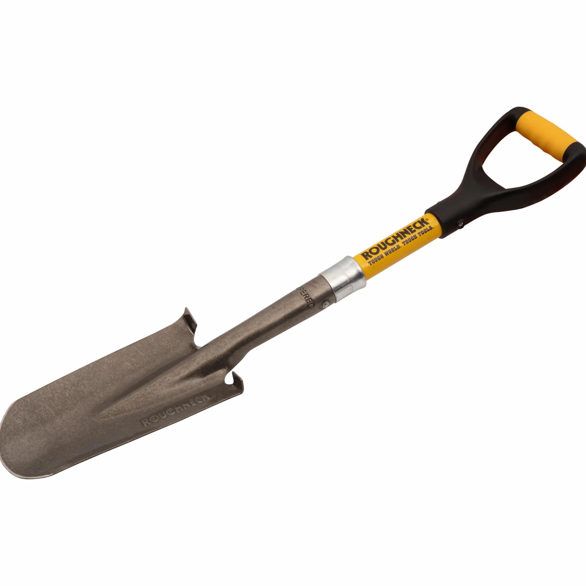 Pala de Drenaje Roughneck Micro de 740 mm (29") – Hoja Larga y Redonda de Alta Resistencia para excavar zanjas, Canales y Agujeros Estrechos y Profundos en Espacios reducidos