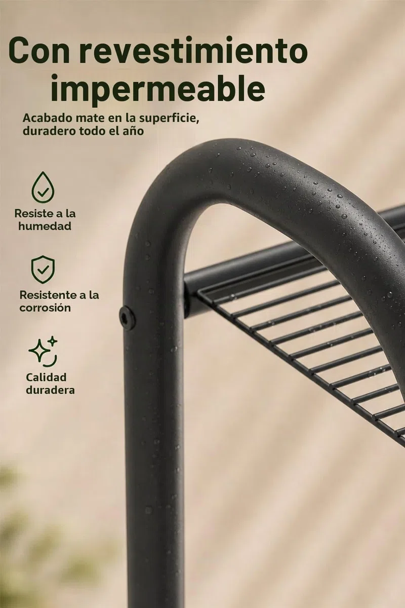 Soporte de metal para plantas de 5 niveles, estante de flores resistente para interiores y exteriores para múltiples macetas, soporte vertical de 65 pulgadas de alto con patas de nivelación