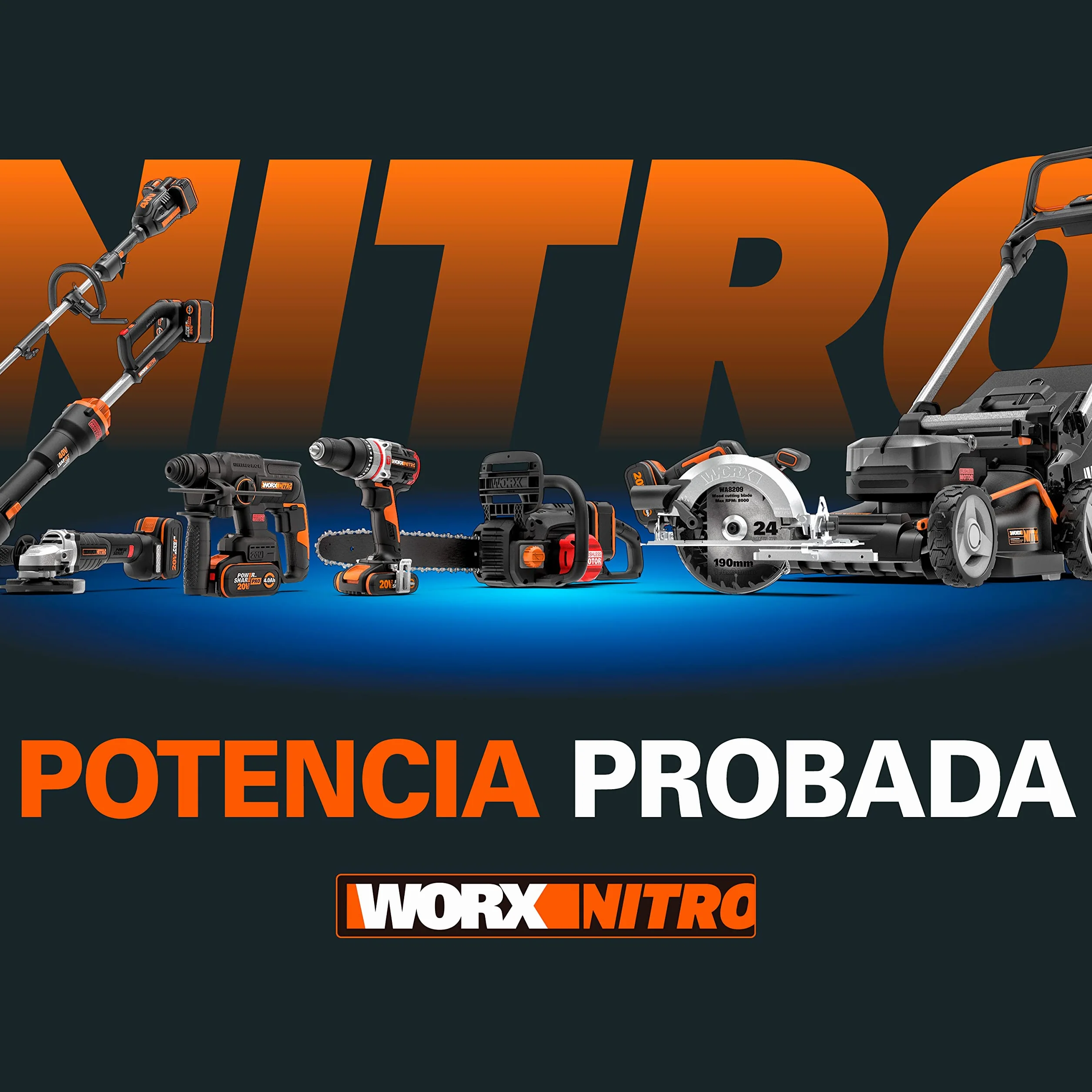 WORX WG543E Soplador de Hojas 20V-4Ah Nitro, superligero 1,7Kg, Motor brushless, 209Km/h, turbina Alto Volumen y Velocidad, para Limpieza de Jardines, Caminos y parcelas, Incluye batería y Cargador