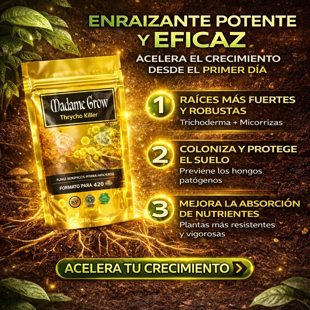 Thrycho Killer - Thricodermas para tu planta - Forma Micorrizas - Hongos beneficiosos coloniza el suelo de tu planta - Mejora el rendimiento y la absorción (50 gramos)