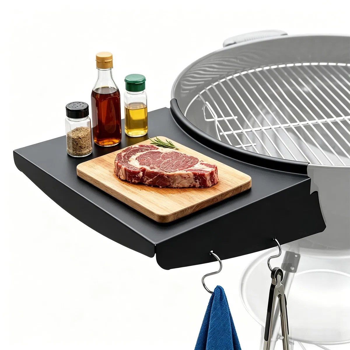 GFTIME 57cm Placa caliente para Parrilla Weber Master Touch de y Parrillas de Carbón Hervidor Originales, Parrilla de Carbón Napoleón de 57 cm, Pliegues de Mesa para Barbacoa al Aire Libre