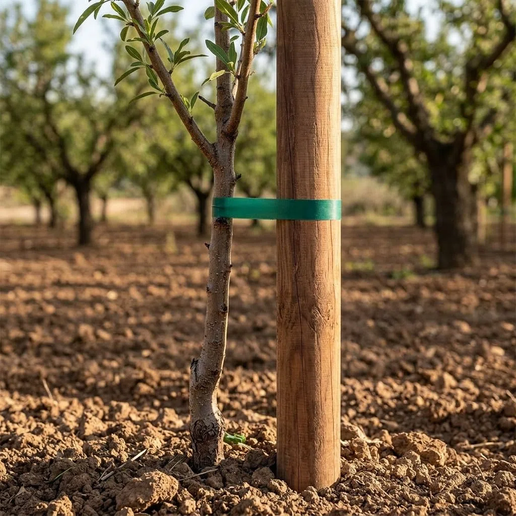 Suinga Estaca para Arboles 150 cm Ø 8 cm | Tutores con Punta | Poste para Vallas, Jardin y Plantas | Poste de Madera | Soporte para arboles