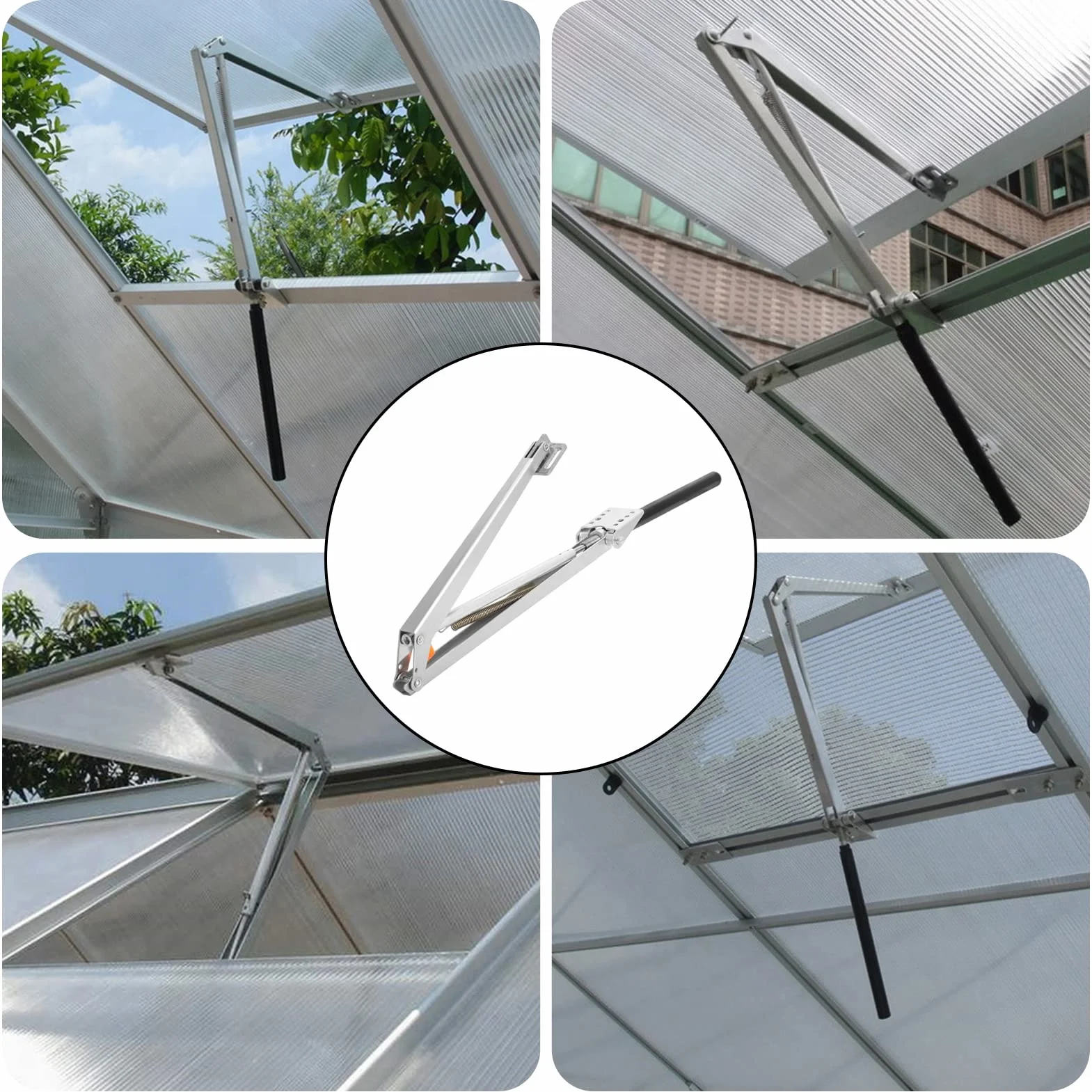 Abridor de ventanas automático para invernadero, aleación de aluminio, invernaderos, elevalunas de invernadero, apertura automática, abridor de ventilación activado por calor, kit para invernaderos y