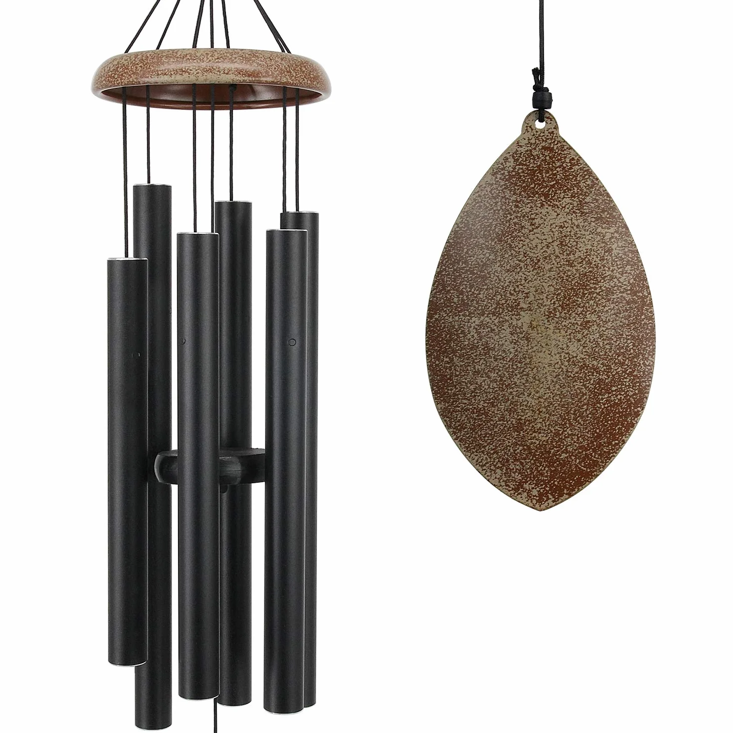 ASTARIN - Campanas de Viento para Exteriores de Tono Profundo, carillón de Viento de 91 cm para Exteriores, conmemorativas para mamá o papá, Totalmente de Metal