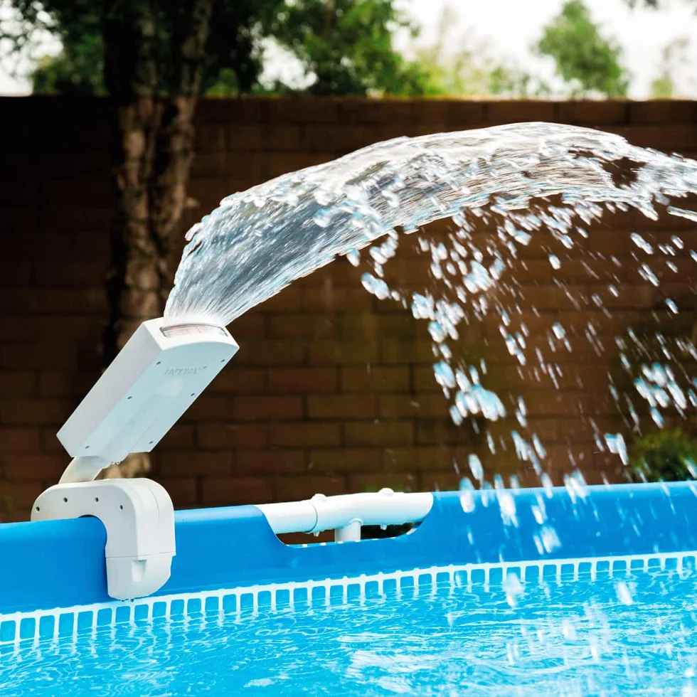 Intex 28089 - Cascada Agua Vertical con Luces led Multicolor Piscinas 4 Colores: Metal y Ultra Frame, 16.399999999999999x45.9x23.1 cm