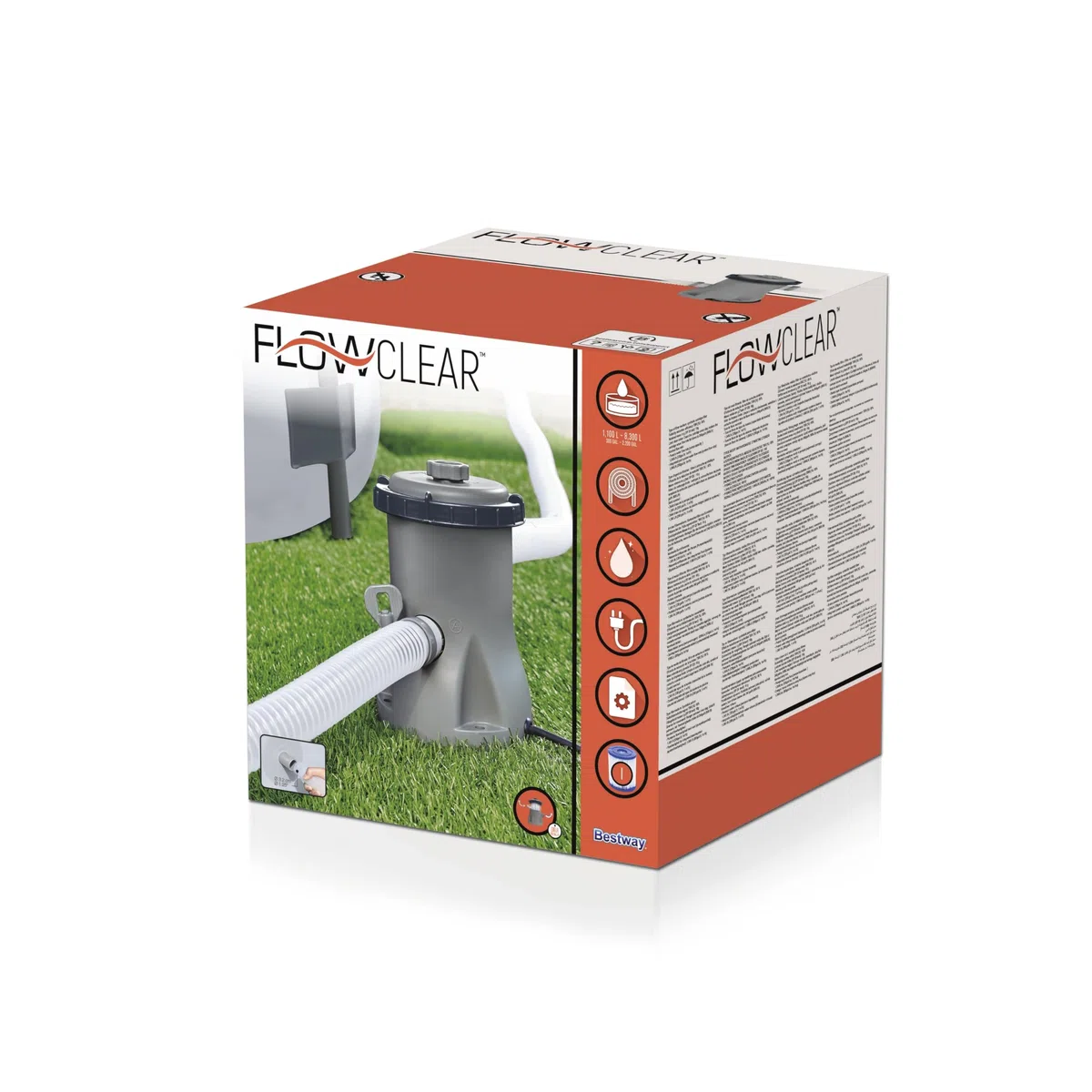 Bestway 58381 Cartucho Filtro 1.249 m3/h 16 W Cartucho Tipo II