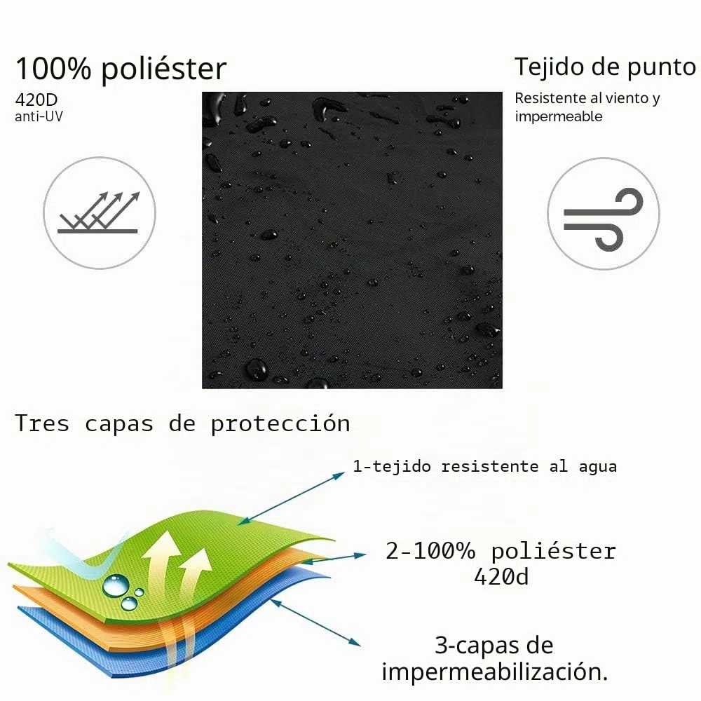 Funda de columpio de jardín de 3 plazas, Oxford impermeable, lona de balancín antirayos UV, cubierta de protección para columpios exteriores
