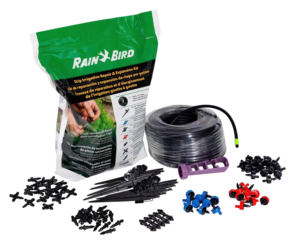 Rain Bird DRIPKITBAG - Kit de reparación y expansión de riego por goteo
