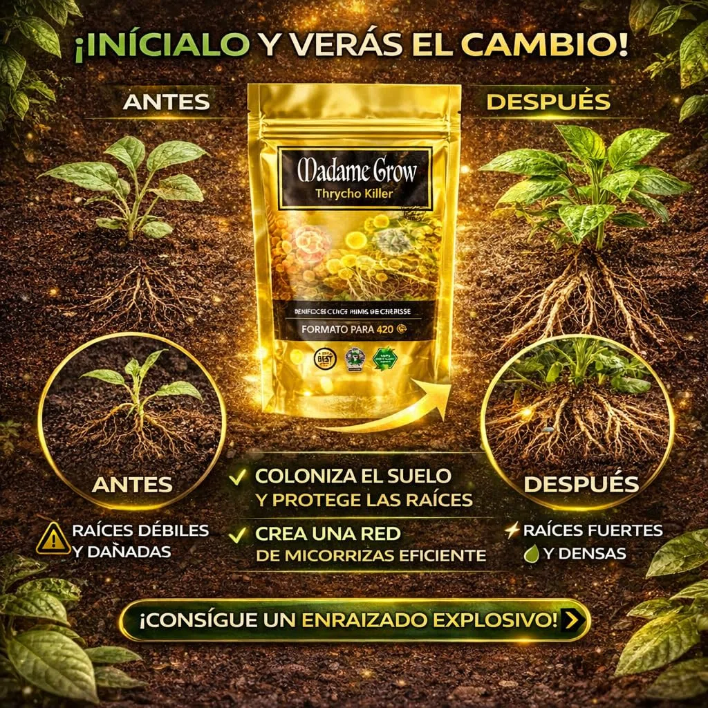 Thrycho Killer - Thricodermas para tu planta - Forma Micorrizas - Hongos beneficiosos coloniza el suelo de tu planta - Mejora el rendimiento y la absorción (50 gramos)
