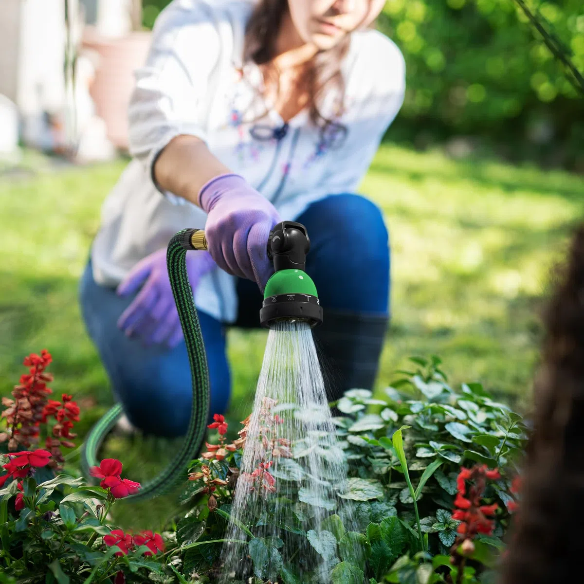 Manguera Extensible 30 metros, Disdarkday Manguera de Jardin con Pistola Riego de 10 Funciones, Manguera Jardin Enrollable para Riego de Jardin con Conectores de Metal de 1/2" y 3/4" Garden Hose