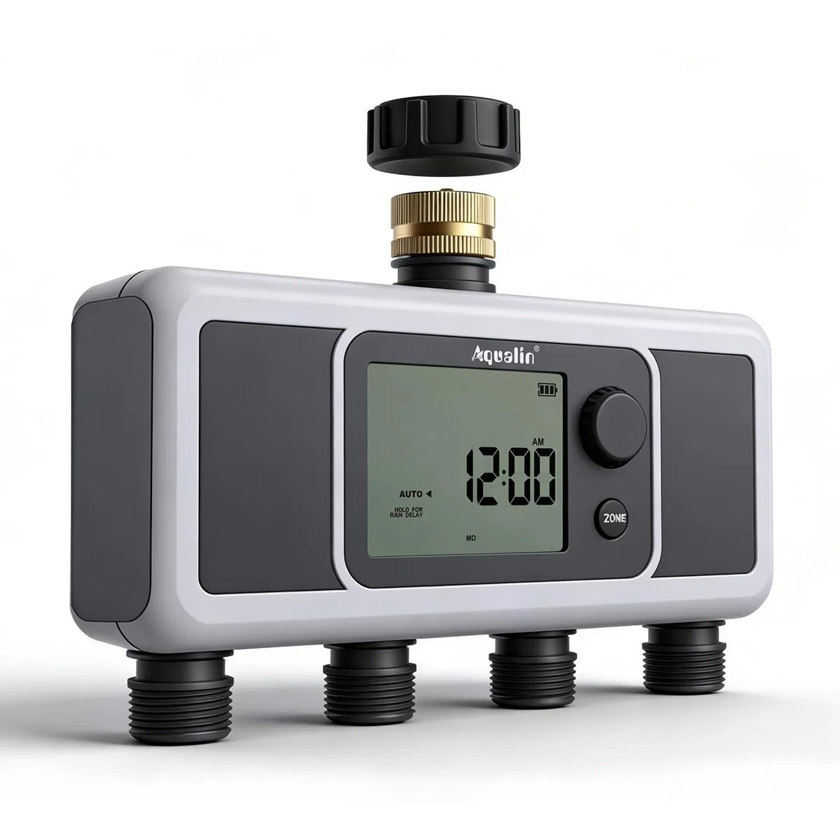 Temporizador de Agua de 4 Salidas, Temporizador automático de riego de Manguera de riego de 4 Zonas, Controlador programable de Sistemas de riego de jardín