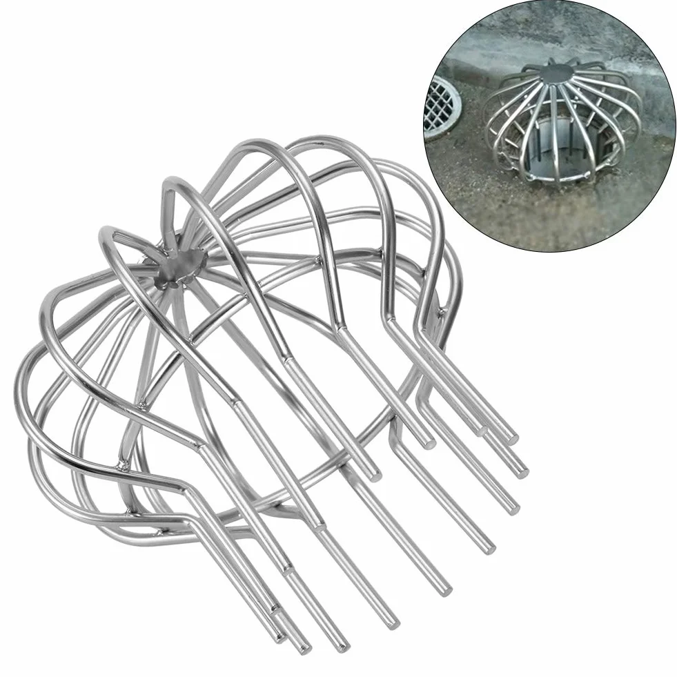 Desagüe de Piso, Acero Inoxidable Exteriores Redondo Antibloqueo Fregadero, Sumidero de Piso Extraíble para Jardín Exterior Tubo de Drenaje Techo Balcón (110 Tubos)